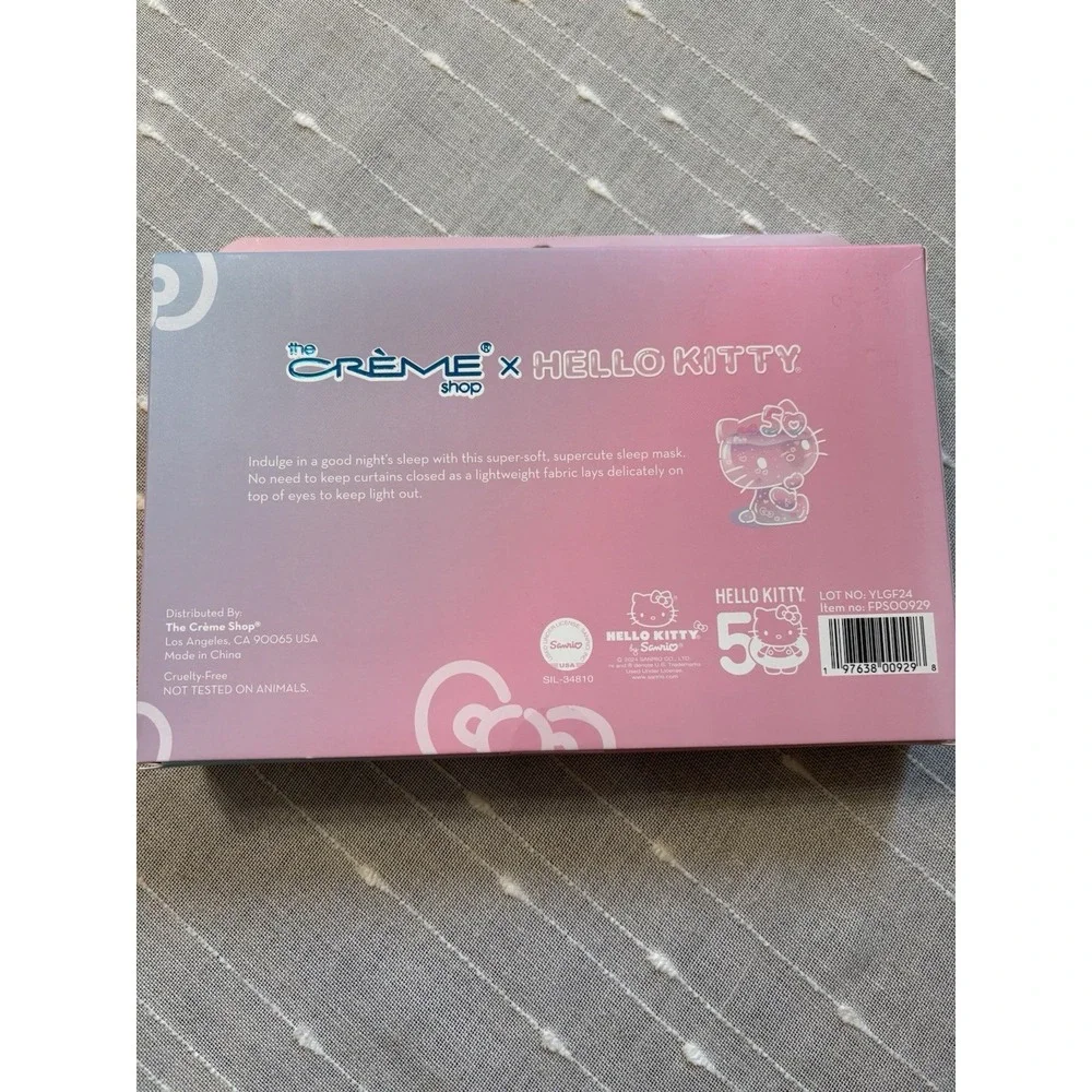 NEW!!! Hello Kitty 50th Anniversary Plushie Sleep Mask Sanrio the Crème Shop